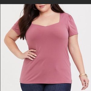 Torrid Pink Coral Stretch Blouse